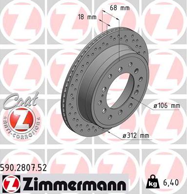 Zimmermann 590.2807.52 - Brake Disc onlydrive.pro