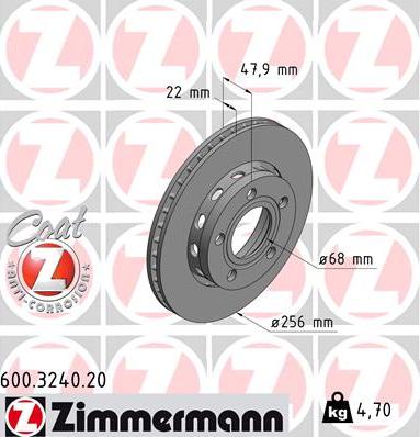 Zimmermann 600.3240.20 - Brake Disc onlydrive.pro