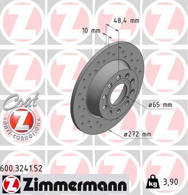 Zimmermann 600.3241.52 - Stabdžių diskas onlydrive.pro