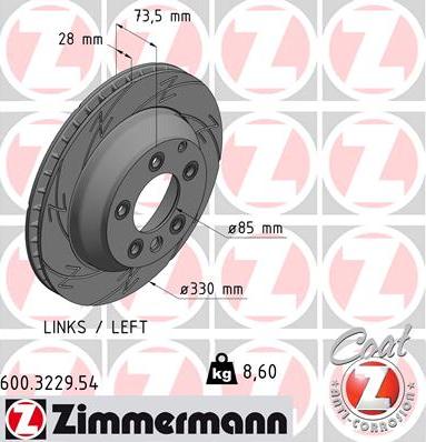 Zimmermann 600.3229.54 - Bremžu diski onlydrive.pro