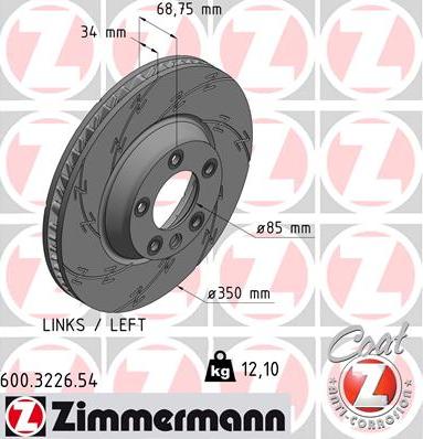 Zimmermann 600.3226.54 - Bremžu diski onlydrive.pro