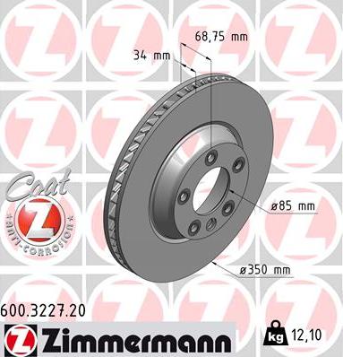 Zimmermann 600.3227.20 - Stabdžių diskas onlydrive.pro