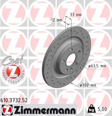 Zimmermann 610.3732.52 - Brake Disc onlydrive.pro