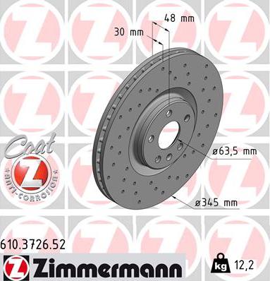 Zimmermann 610.3726.52 - Brake Disc onlydrive.pro