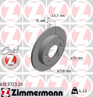 Zimmermann 610.3723.20 - Brake Disc onlydrive.pro