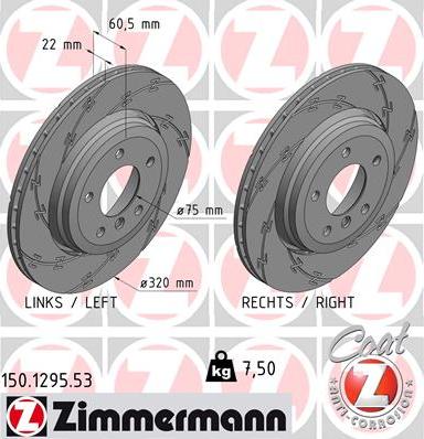 Zimmermann 150.1295.53 - Brake Disc onlydrive.pro