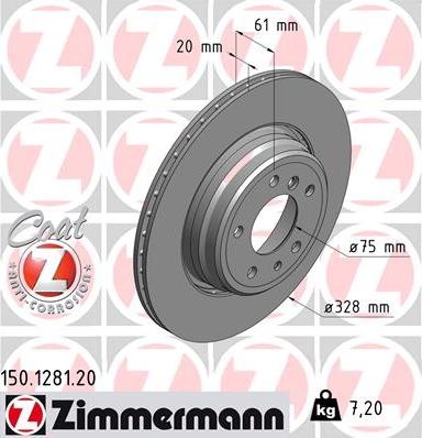 Zimmermann 150.1281.20 - Brake Disc onlydrive.pro