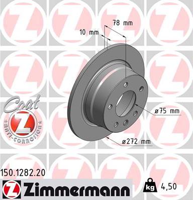 Zimmermann 150.1282.20 - Brake Disc onlydrive.pro