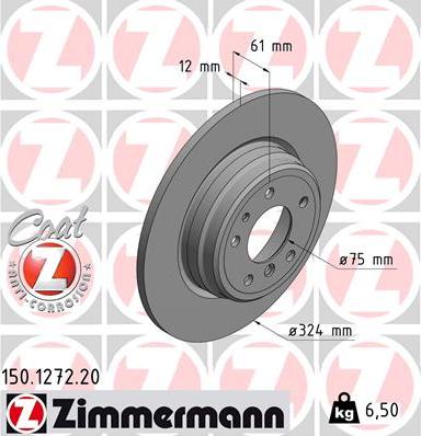 Zimmermann 150.1272.20 - Brake Disc onlydrive.pro