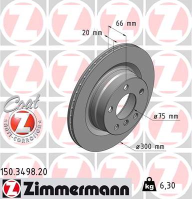 Zimmermann 150.3498.20 - Brake Disc onlydrive.pro