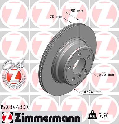 Zimmermann 150.3443.20 - Brake Disc onlydrive.pro