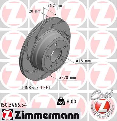 Zimmermann 150.3466.54 - Bremžu diski onlydrive.pro