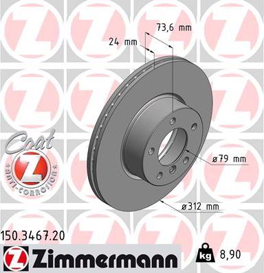 Zimmermann 150.3467.20 - Bremžu diski onlydrive.pro