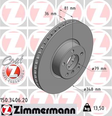 Zimmermann 150.3406.20 - Bremžu diski onlydrive.pro