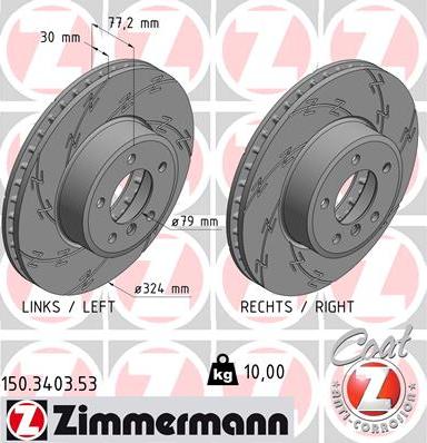 Zimmermann 150.3403.53 - Brake Disc onlydrive.pro