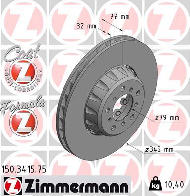 Zimmermann 150.3415.75 - Тормозной диск onlydrive.pro