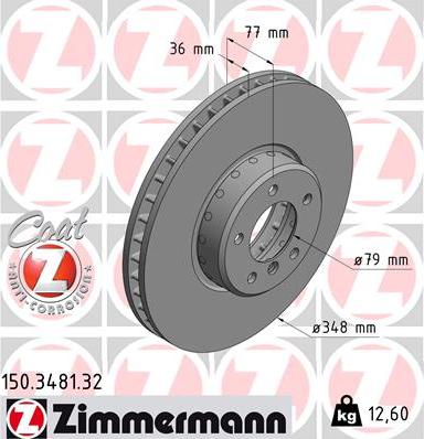 Zimmermann 150.3481.32 - Brake Disc onlydrive.pro