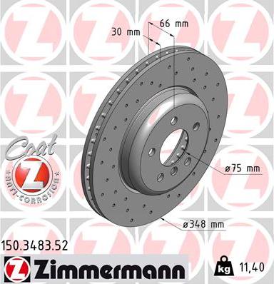 Zimmermann 150.3483.52 - Brake Disc onlydrive.pro