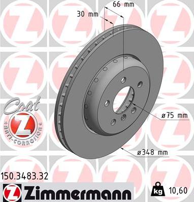 Zimmermann 150.3483.32 - Brake Disc onlydrive.pro