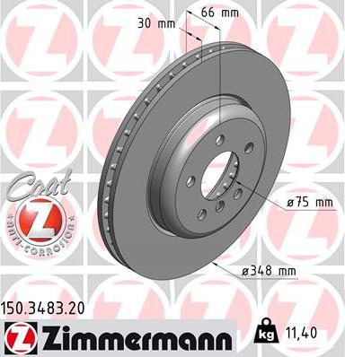 Zimmermann 150.3483.20 - Brake Disc onlydrive.pro