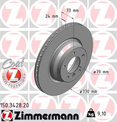 Zimmermann 150.3428.20 - Brake Disc onlydrive.pro