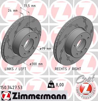 Zimmermann 150.3427.53 - Brake Disc onlydrive.pro