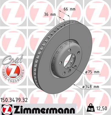 Zimmermann 150.3479.32 - Brake Disc onlydrive.pro