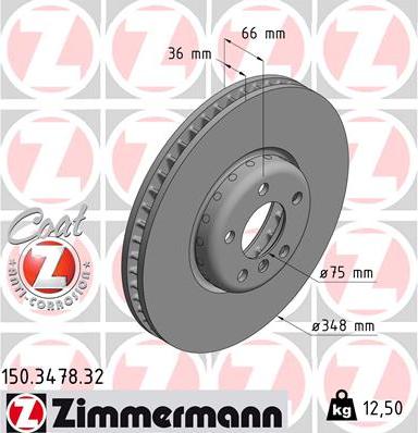 Zimmermann 150.3478.32 - Brake Disc onlydrive.pro