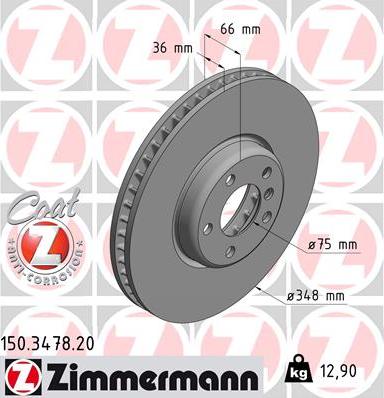 Zimmermann 150.3478.20 - Brake Disc onlydrive.pro