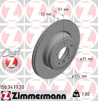 Zimmermann 150.3477.20 - Stabdžių diskas onlydrive.pro