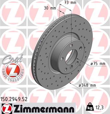 Zimmermann 150.2949.52 - Brake Disc onlydrive.pro