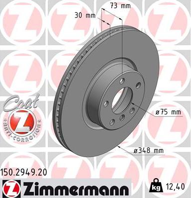 Zimmermann 150.2949.20 - Brake Disc onlydrive.pro