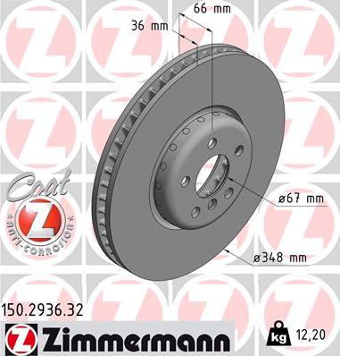 Zimmermann 150.2936.32 - Bremžu diski onlydrive.pro