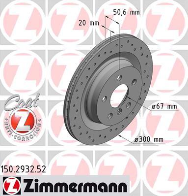 Zimmermann 150.2932.52 - Тормозной диск onlydrive.pro