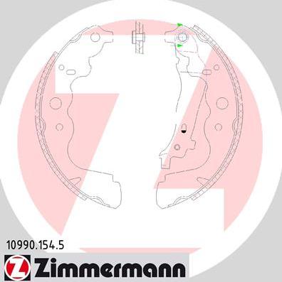 Zimmermann 10990.154.5 - Bremžu loku komplekts onlydrive.pro