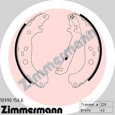 Zimmermann 10990.156.6 - Brake Shoe Set onlydrive.pro