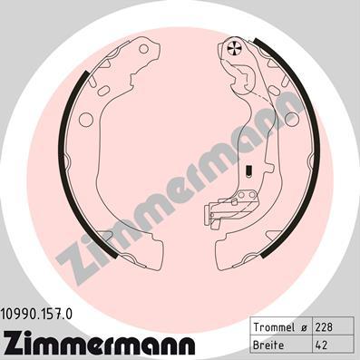 Zimmermann 10990.157.0 - Brake Shoe Set onlydrive.pro