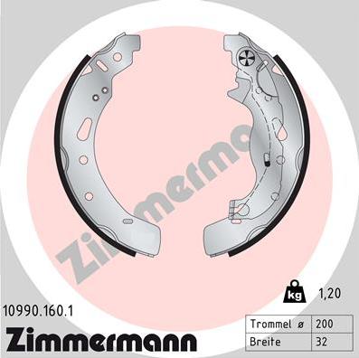 Zimmermann 10990.160.1 - Piduriklotside komplekt onlydrive.pro