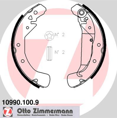 Zimmermann 10990.100.9 - Brake Shoe Set onlydrive.pro