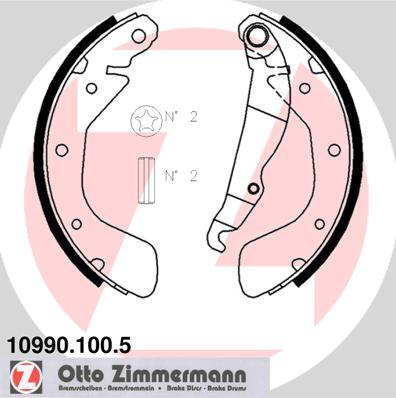 Zimmermann 10990.100.5 - Комплект тормозных колодок, барабанные onlydrive.pro