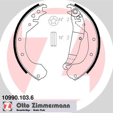 Zimmermann 10990.103.6 - Комплект тормозных колодок, барабанные onlydrive.pro