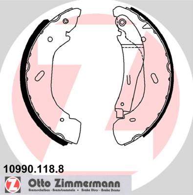 Zimmermann 10990.118.8 - Brake Shoe Set onlydrive.pro