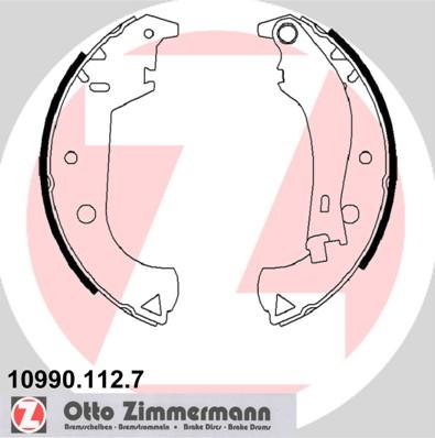 Zimmermann 10990.112.7 - Комплект тормозных колодок, барабанные onlydrive.pro