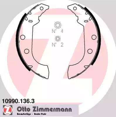 Zimmermann 10990.136.3 - Brake Shoe Set onlydrive.pro