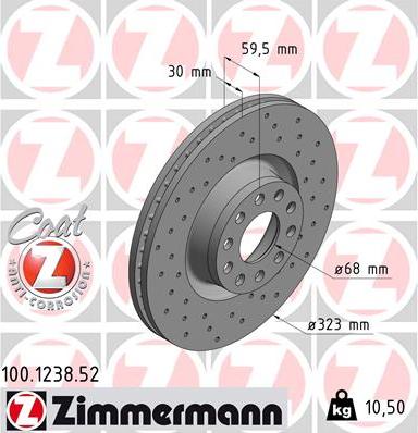 Zimmermann 100.1238.52 - Brake Disc onlydrive.pro