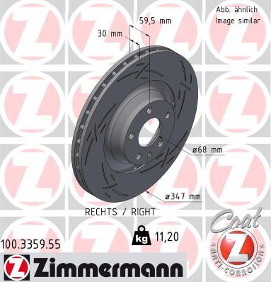 Zimmermann 100.3359.55 - Brake Disc onlydrive.pro
