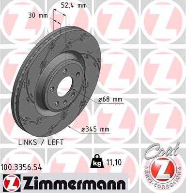 Zimmermann 100.3356.54 - Bremžu diski onlydrive.pro