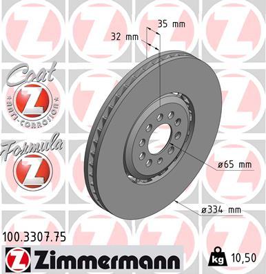 Zimmermann 100.3307.75 - Bremžu diski onlydrive.pro