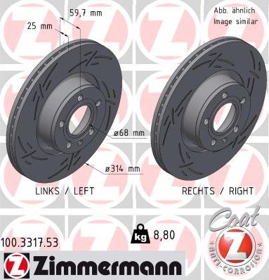 Zimmermann 100.3317.53 - Brake Disc onlydrive.pro