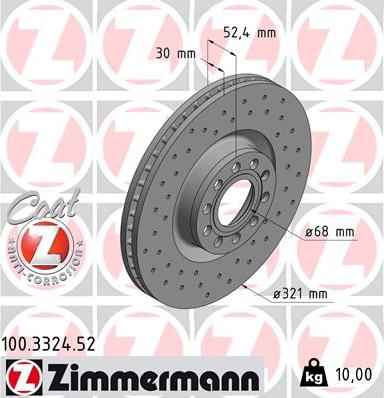 Zimmermann 100.3324.52 - Brake Disc onlydrive.pro